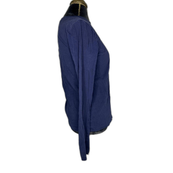 Ralph Lauren Sport Pima Cotton Tee Navy Pink Pony Logo Long Sleeve Top Women’s L - Picture 2 of 6